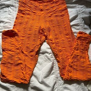 Booty by Brabants Orange Textured Leggings